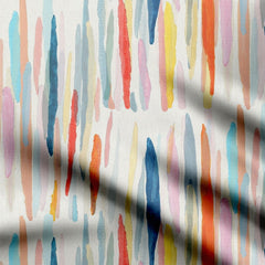 Vivid Strokes Line Print Fabric