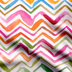 Rainbow Chevron Print Fabric