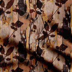 Cinnamon Leaves Print Fabric