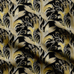 Golden Tropical Print Fabric