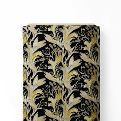 Golden Tropical Print Fabric