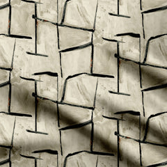Crack Lines Print Fabric