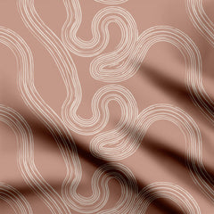 Terracotta  Dry Brush Print Fabric