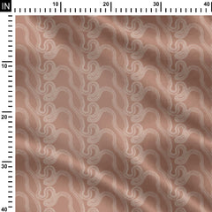 Terracotta  Dry Brush Print Fabric