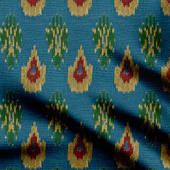 Aqua Breeze Ikat Print Fabric