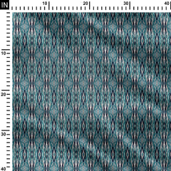 Marine Mirage Ikat Print Fabric