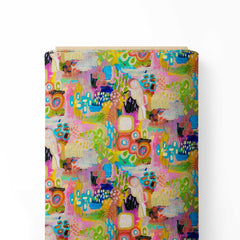 Abstract Bloom Print Fabric