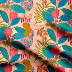 Ethereal Leaves Print Fabric