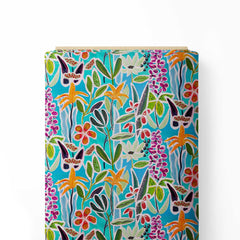 Vibrant Floral Print Fabric