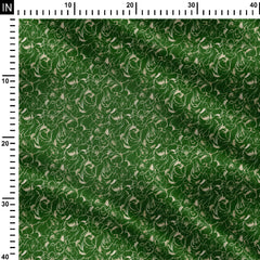 Emerald Floral Print Fabric