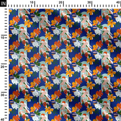 Blue Elegance Print Fabric