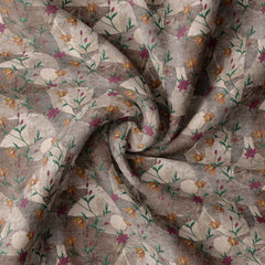 Desert Floret Silk Satin Linen Co-Ord Set