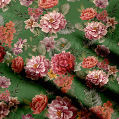 Meadow Greens Print Fabric