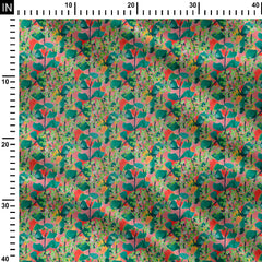 Aqua Blossom Magic Print Fabric