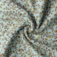 Dried Leaves Kalamkari Muslin Fabric Co-Ord Set