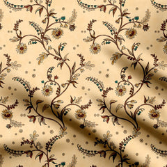 Peach Gaze Jaal Print Fabric