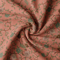 Poetry Lullaby Orange Kalamkari Muslin Fabric Co-Ord Set