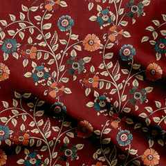 Enchanted Gardens Kalamkari Print Fabric