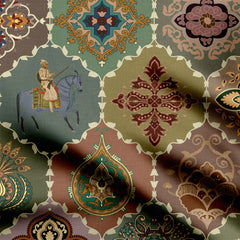 Majestic Mughal Print Fabric