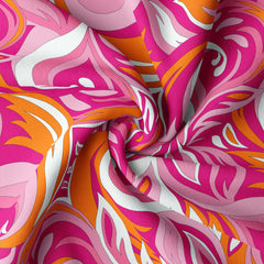 Swirly Vignette Silk Satin Fabric Co-Ord Set