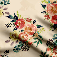 Peony Blooms Print Fabric