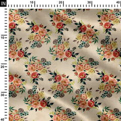Peony Blooms Silk Satin Fabric Co-Ord Set