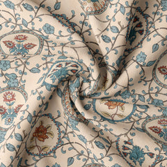 Grandiose Chintz Satin Linen Fabric Co-Ord Set
