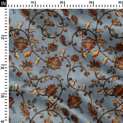 Cerulean Camellia Print Fabric