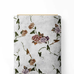Floral Flourish Print Fabric