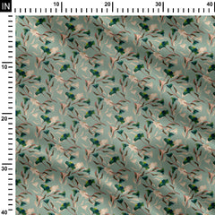 Sage Iris Print Fabric