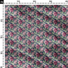 Fuchsia flowers Print Fabric