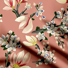 Freesia Flowers Print Fabric