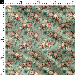 Fresh Roses Print Fabric