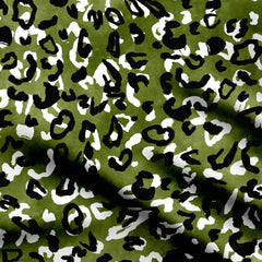 Olive Leopard Print Fabric