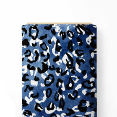 Blue Leopard Print Fabric