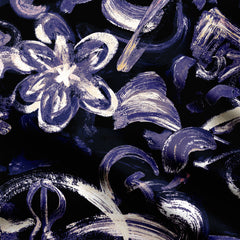 Electric Klutzy Flower Print Fabric