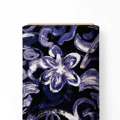 Electric Klutzy Flower Print Fabric