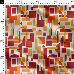 Rust Mosaic Print Fabric