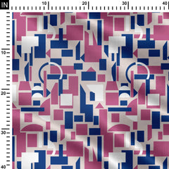 Pink Mosaic Print Fabric