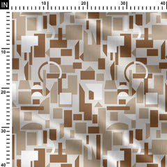 Tan Mosaic Print Fabric