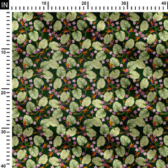 Green Alocasia Print Fabric