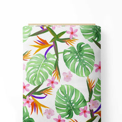 Pale Alocasia Print Fabric