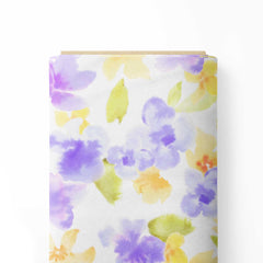 Evening Watercolor Blooms Print Fabric