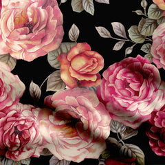 Midnight Rose Print Fabric