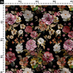 Majestic Magnolia Print Fabric