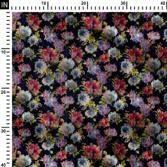 Dahlia Blossom Print Fabric