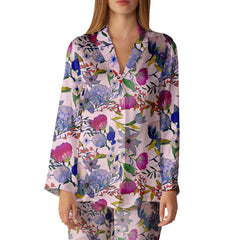 Painterly Florals Silk Satin Fabric Co-Ord Set