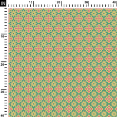 Geometric floral design2 Cotton Fabric