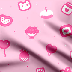 Cute valentine Pattern Cotton Fabric