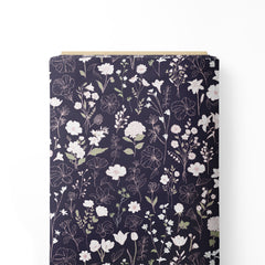 Midnight Garden Crepe Fabric